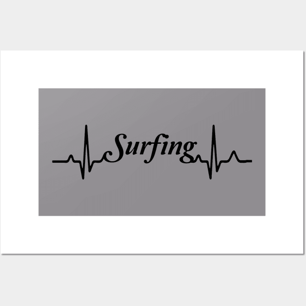 surfing heart, rate, beach shirt,surf, surfer,shirt, summer shirt, Wall Art by L  B  S  T store